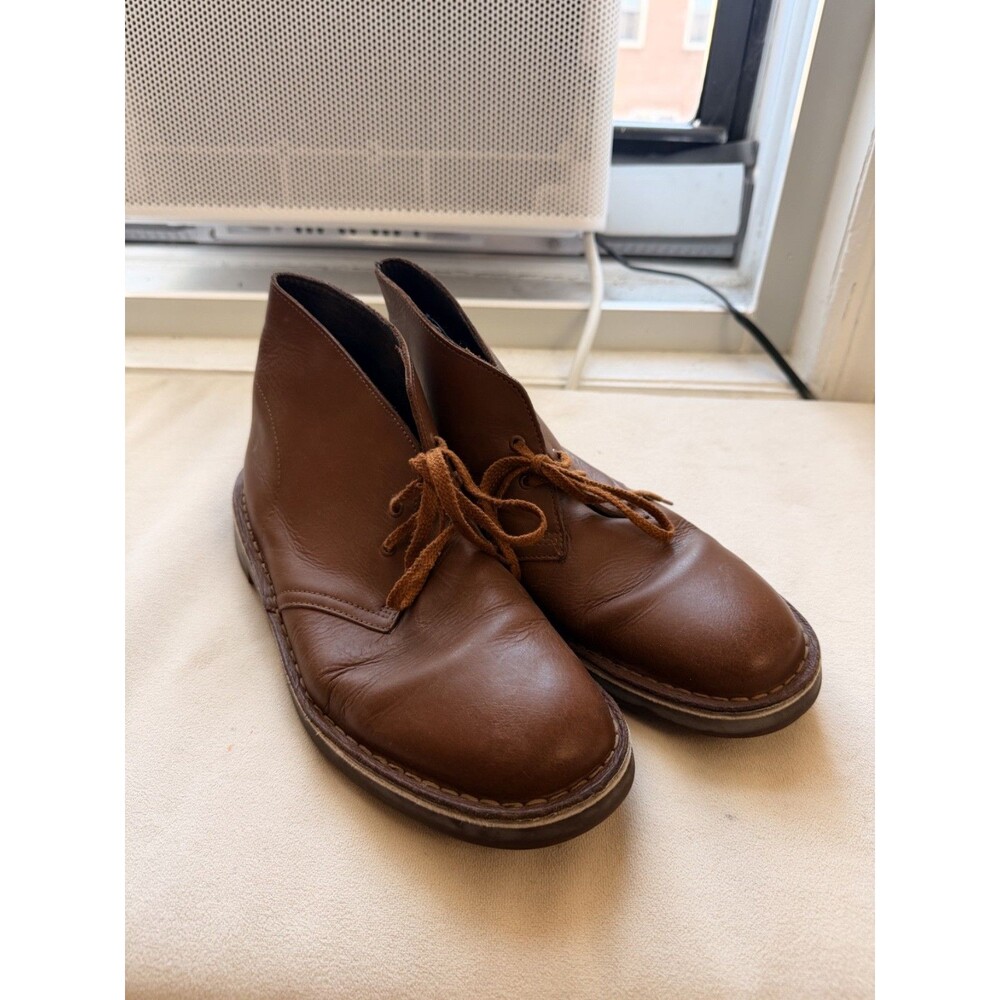 Clarks Men's Bushacre 2 Chukka Boots Sz 9 Brown Beeswax Leather